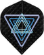 Faver dart flights - 3 stuks - pvc - zwart wit met print