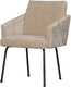 Woood mount eetkamerstoelen - polyester - zand - set van 2