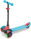 Chillafish kinderstep 3 jaar met drie led wielen - blauw - lichtgewicht glow step jongens met afneembaar stuur en voetrem - aanpasbaar in hoogte - leun-om-te-sturen - extra grip handgrepen - geen batterijen nodig - model scotti glow 3