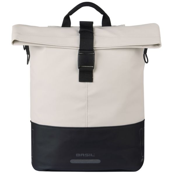 Load image into Gallery viewer, Basil b.v. tas basil cove shopper wit zwart | mik hooks | 16l
