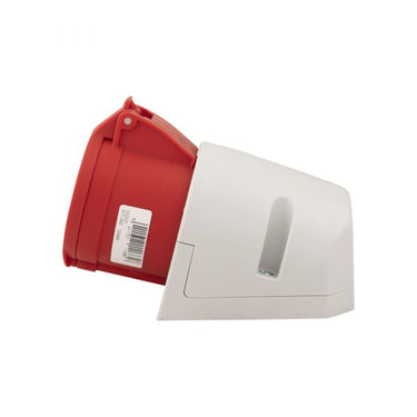Plieger cee wandcontactdoos 400v 5 polig 32a met label rood d52s31