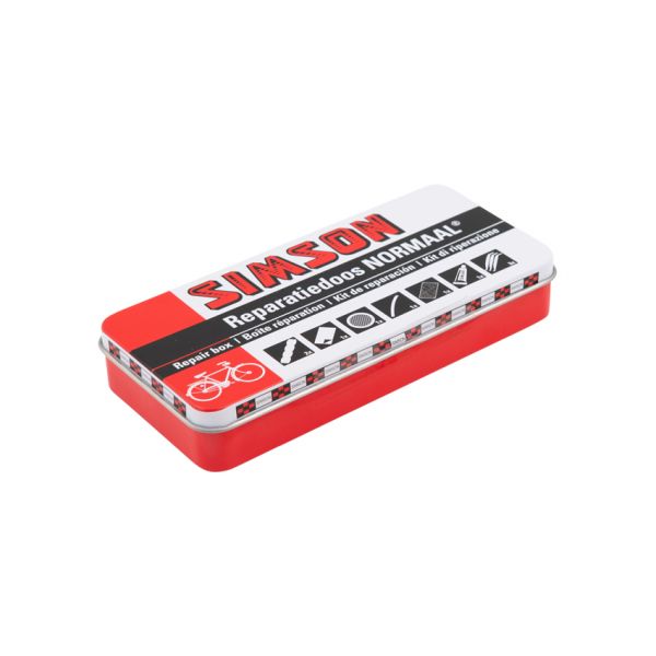 Load image into Gallery viewer, reparatiedoos Normaal 8 x 6 cm aluminium rood 10-delig
