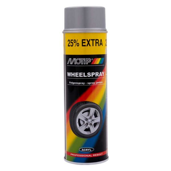 Load image into Gallery viewer, Zilver velgenlak bus 500 ml. Motip
