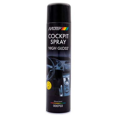 Motip car care black cockpitspray high gloss hoogglans 600ml spuitbus