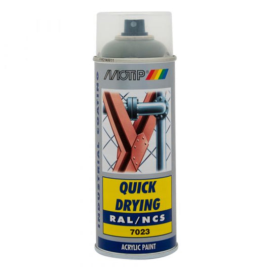 Motip industrial acryllak hoogglans ral 7023 beton grijs - 400 ml