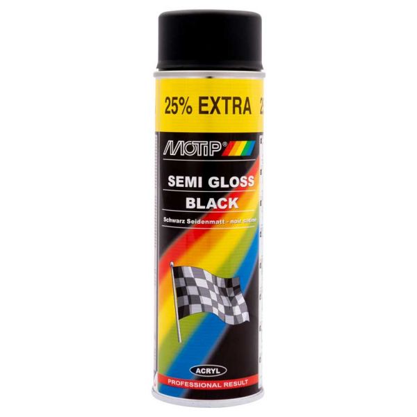 Spray paint 5Motip 500 ml - black satin gloss