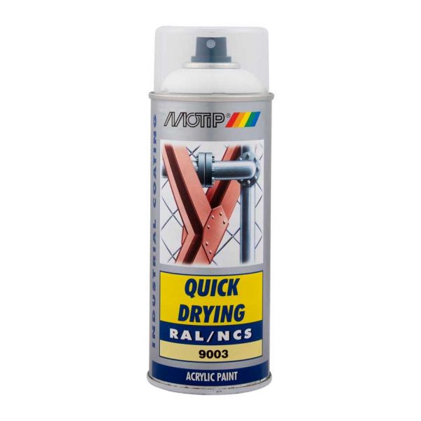 Afbeelding laden in galerijviewer, Motip industrial ral9003 400ml.
