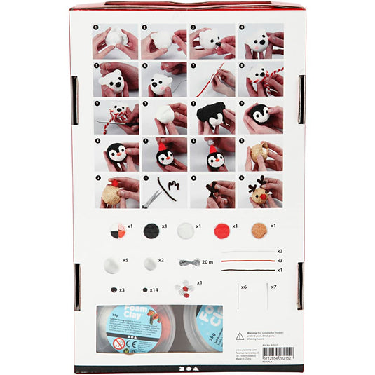 Foam clay hobbyset kersthangers boetseren