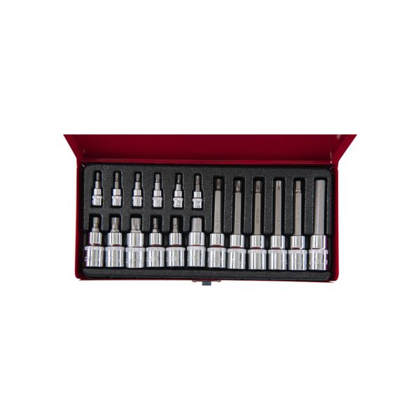 Load image into Gallery viewer, Topgear TOPGEAR Doppenset 18 dlg inbus 1 4 + 1 2
