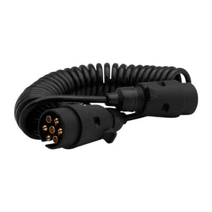 Spiraalkabel 7 p. 12v stekkers
