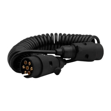Spiraalkabel 7 p. 12v stekkers