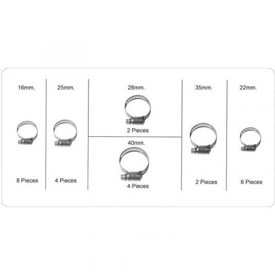 Topgear slangklemmenass. 26 delig