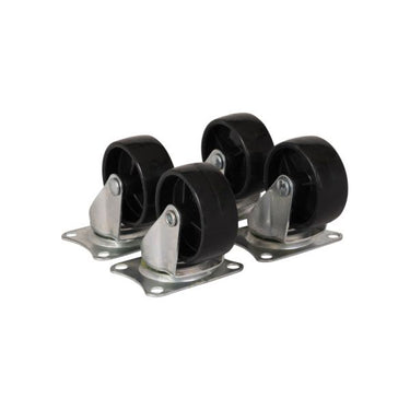 Trailergear 4 x zwenkwiel 50 mm. zwart