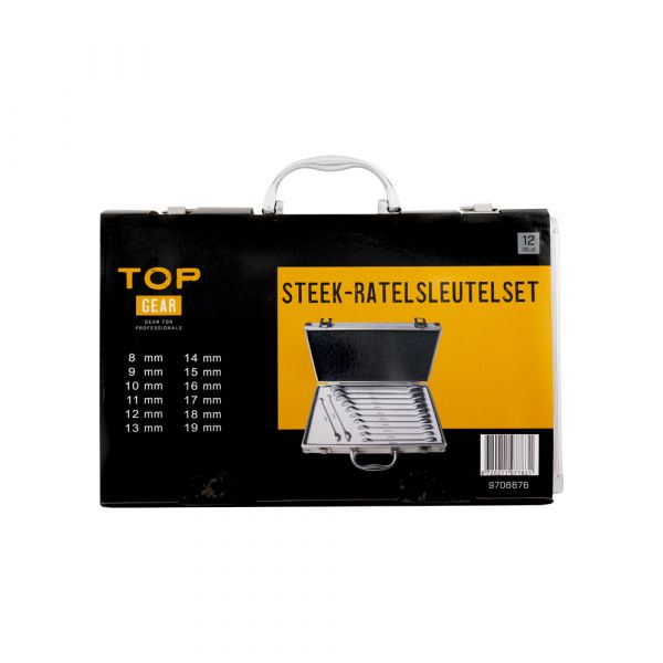 Load image into Gallery viewer, Topgear steek-ratelsleutelset 12 delig koffer
