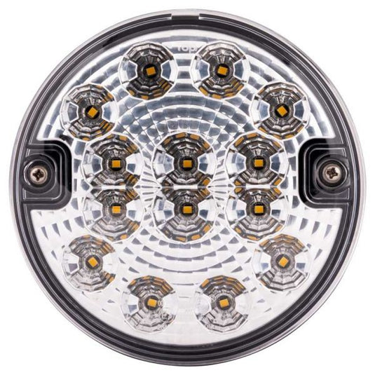 Ac hteruitrijlicht 140 mm. 12-24v led *