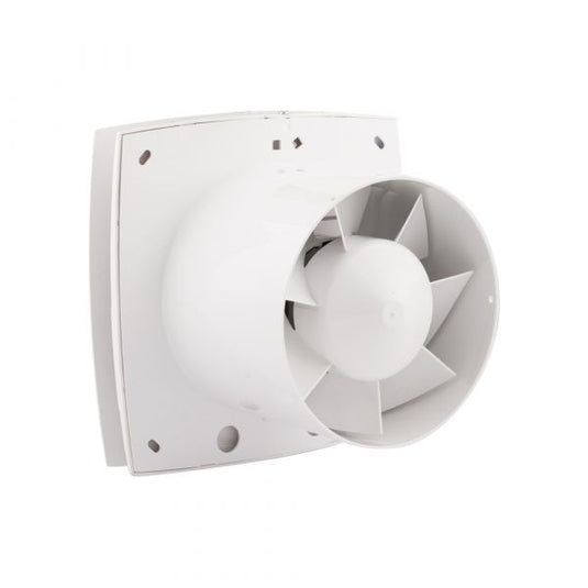 Ventilator ø 125 mm silent met timer. vochtsensor - wit