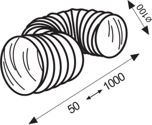 Load image into Gallery viewer, Slang flexibel pvc wit ø 100 mm 1 meter
