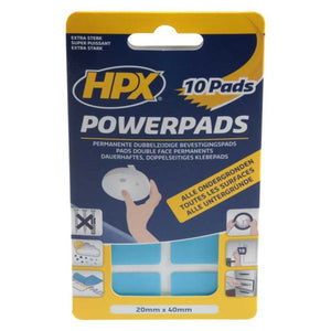 Hpx producten dubbelzijdige bevestigingspads powerpads 20x40mm 10 st