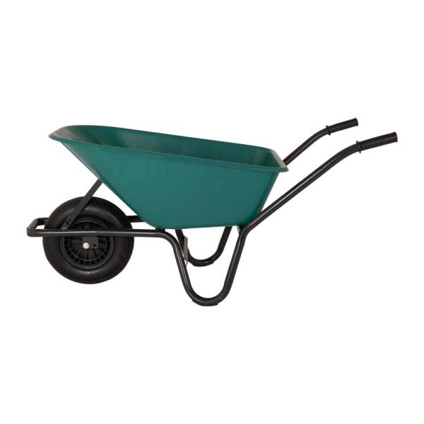 Load image into Gallery viewer, Kruiwagen kunststof groene bak 85 liter hq anti-lek
