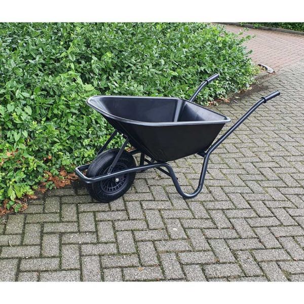 Load image into Gallery viewer, Kruiwagen kunststof zwarte bak 85 liter hq.
