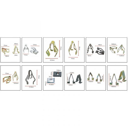 Topgear bevestigingsklemmen ass. 120-delig.