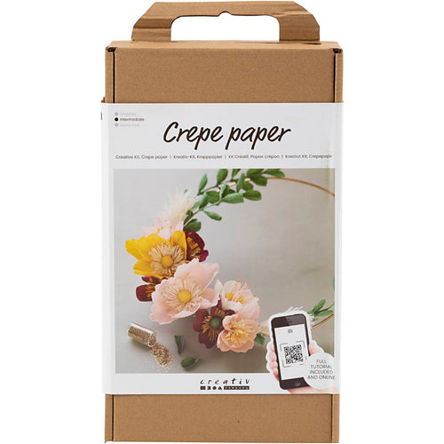 Creativ company hobbyset crêpepapier, krans, crêpe-verhouding: 180%, 1 doos