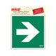 Sticker richtingspijl 90 - 150x150 mm.