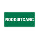 Bord nooduitgang - 150x300 mm.