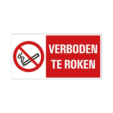 Bord verboden te roken - 150x300 mm.