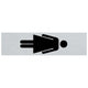 Pickup route alulook 165x44 mm - dames symbool staand