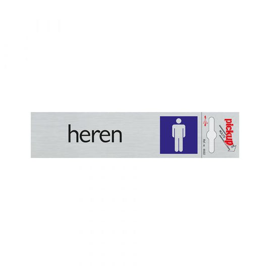 Bord alulook heren - 165x44 mm zelfklevend.