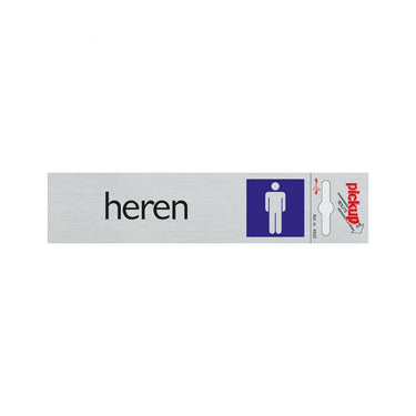 Bord alulook heren - 165x44 mm zelfklevend.