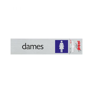 Bord alulook dames - 165x44 mm zelfklevend.