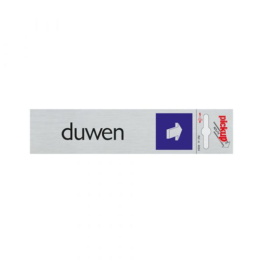 Bord alulook duwen liggend - 165x44 mm zelfklevend.