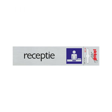 Bord alulook receptie - 165x44 mm zelfklevend.