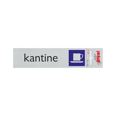 Bord alulook kantine - 165x44 mm zelfklevend.