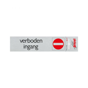 Pickup route alulook 165x44 mm - verboden ingang
