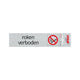Pickup route alulook 165x44 mm - roken verboden