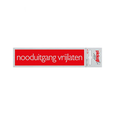 Bord alulook nooduitgang vrijlaten - 165x44 mm zelfklevend.