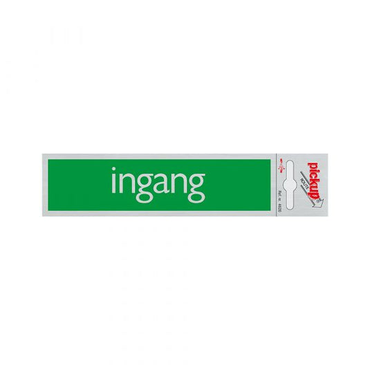 Bord alulook ingang - 165x44 mm zelfklevend.