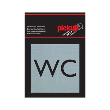 Bord alulook wc - 80x80 mm zelfklevend.