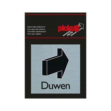Bord alulook duwen - 80x80 mm zelfklevend.