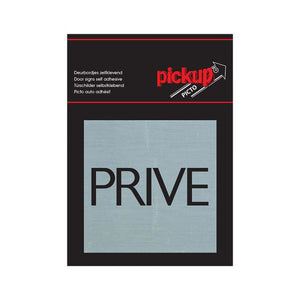 Bord alulook prive - 80x80 mm zelfklevend.