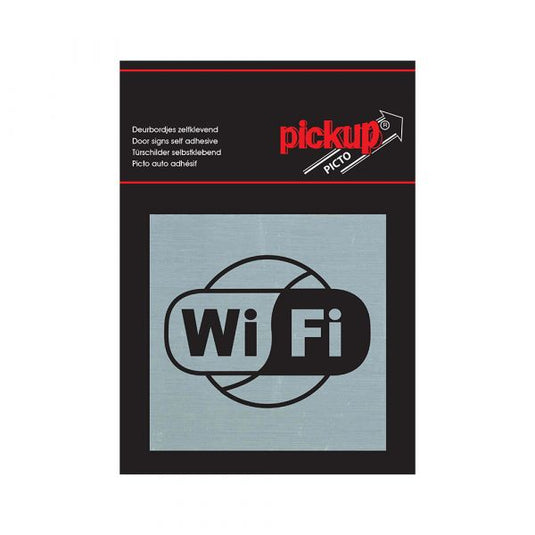 Bord alulook wifi - 80x80 mm zelfklevend.