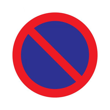 Sticker parkeerverbod - 200 mm rond.
