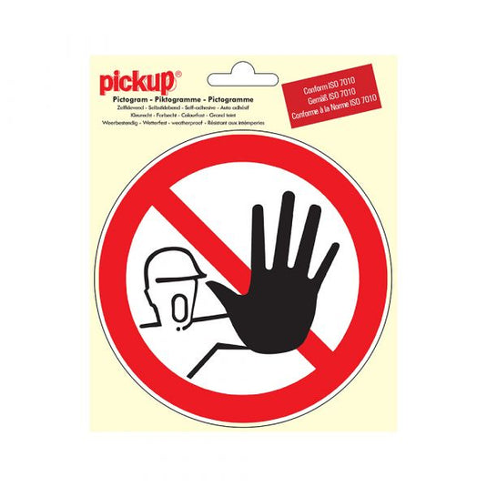 Sticker verboden voor onbevoegden - 150 mm rond.