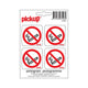 Sticker verboden te roken - 50x50 mm - 4 stuks.