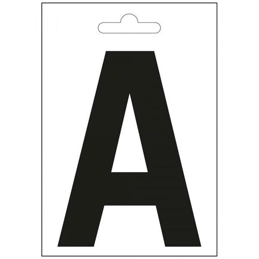 Nautic letter a zwart 100 mm.