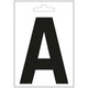 Nautic letter a zwart 100 mm.