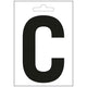 Nautic letter c zwart 100 mm.